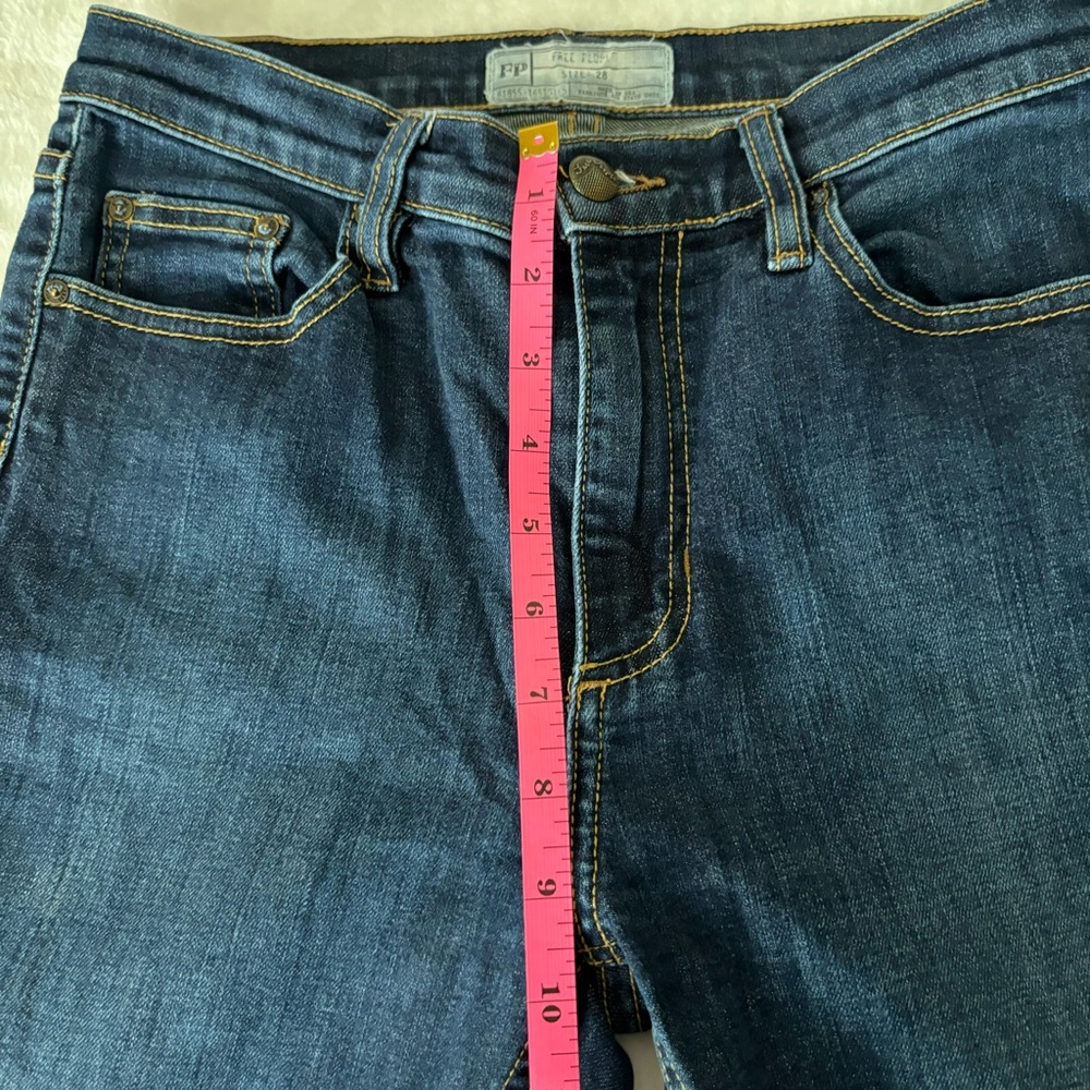 Free People Jeans Straight Leg Dark Wash 61855-16515125 Size 28 - Picture 11 of 14